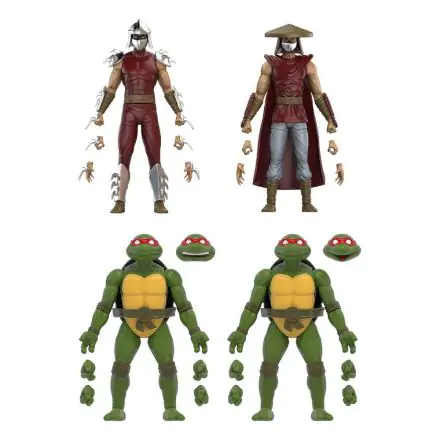 Teenage Mutant Ninja Turtles BST AXN Actionfiguren 4er-Pack Mirage Comics Shredder & Turtles Exclusive 13 cm Produktfoto