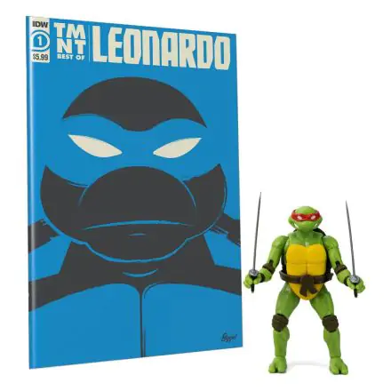 Teenage Mutant Ninja Turtles BST AXN x IDW Actionfigur & Comic Leonardo Exclusive 13 cm Produktfoto