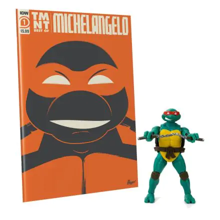 Teenage Mutant Ninja Turtles BST AXN x IDW Actionfigur & Comic Michelangelo Exclusive 13 cm Produktfoto