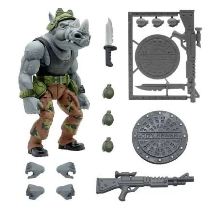Teenage Mutant Ninja Turtles Ultimates Actionfigur Rocksteady 20 cm Produktfoto