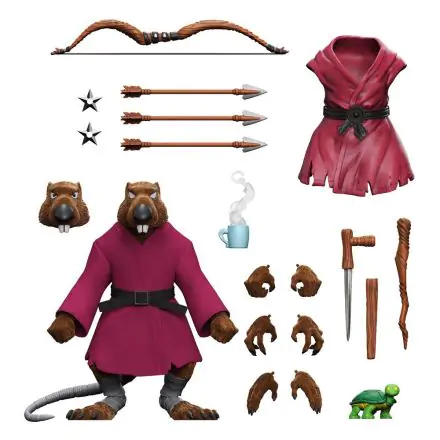 Teenage Mutant Ninja Turtles Ultimates Actionfigur Splinter (Flocked) 18 cm termékfotója