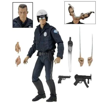 Terminator 2 Action Figur Ultimate T-1000 (Motorcycle Cop) 18 cm termékfotója