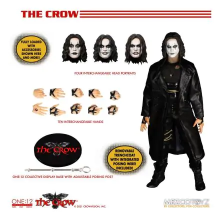 The Crow Actionfigur 1/12 Eric Draven 17 cm termékfotója