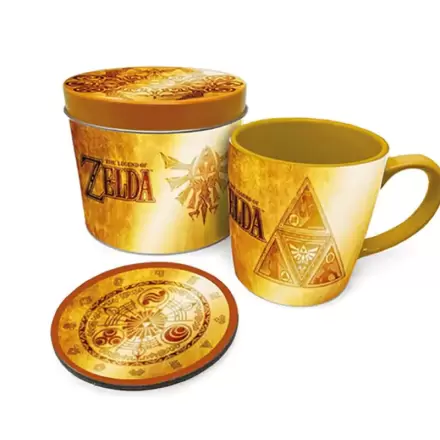 The Legend of Zelda Golden Triforce Tasse und Untersetzer Set termékfotója