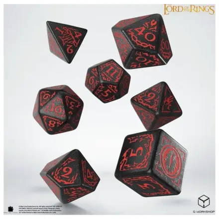 The Lord of the Rings Würfel Set of 7 Mordor Produktfoto