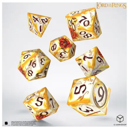 The Lord of the Rings Full Art Würfel-Set von 7 Ring-bearers (Whitefire Radiance) Produktfoto