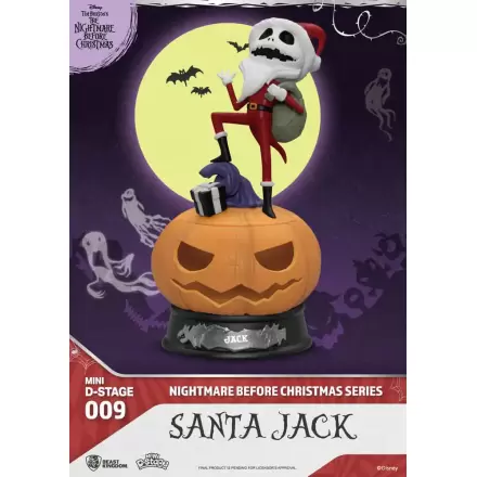 The Nightmare Before Christmas Mini Diorama Stage PVC Figur Santa Jack 10 cm termékfotója