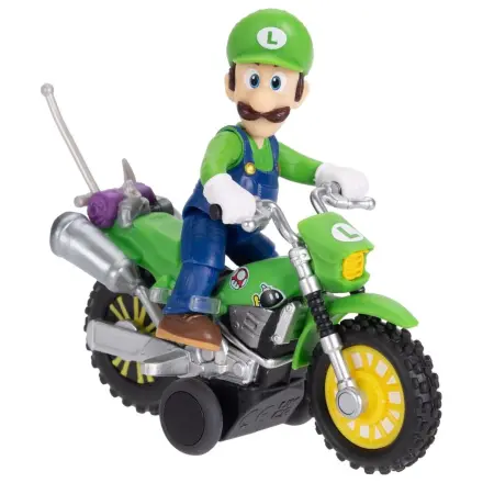 The Super Mario Galaxy Movie Actionfigur mit Rückziehmotorrad Luigi 6 cm Produktfoto