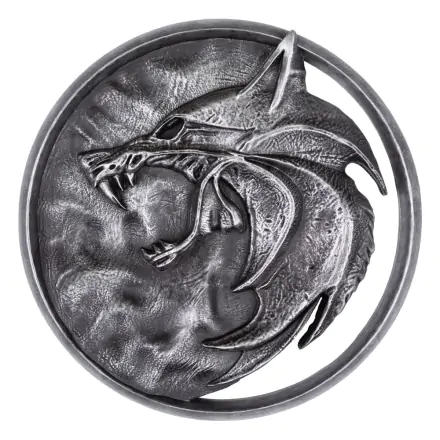 The Witcher Season 03 Replik Wandtafel Wolf Medallion Produktfoto
