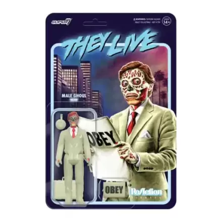 Sie leben ReAction Actionfigur Wave 02 Male Ghoul (Glow) 10 cm termékfotója