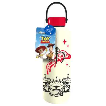 Toy Story Pizza Planet Metall-Wasserflasche mit Trageschlaufe 500ml Produktfoto