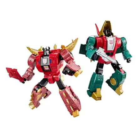 Transformers Age of the Primes Leader Class Actionfigur G2 Universe Dinobots Snarl & Slug 19 cm Produktfoto