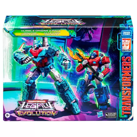 Transformers Legacy Evolution Rise of Tyranny Humble Origins Data Cleark & Senator 2-er Figurn set 17,5cm Produktfoto