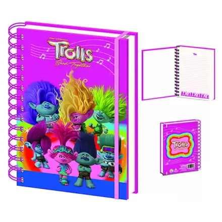 Trolls A5 lenticular Notizbuch Produktfoto