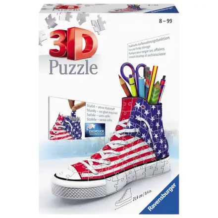 U.S.A 3D Sneaker Puzzle Federmäppchen 108 Teile Produktfoto