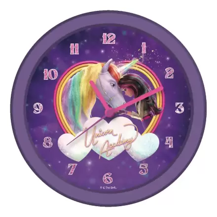Unicorn Academy Wanduhr leuchtet im Dunkeln Produktfoto