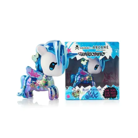 Unicorno x Arcane Fensterbox Figur Blue Mayhem (Special Edition) 7 cm Produktfoto