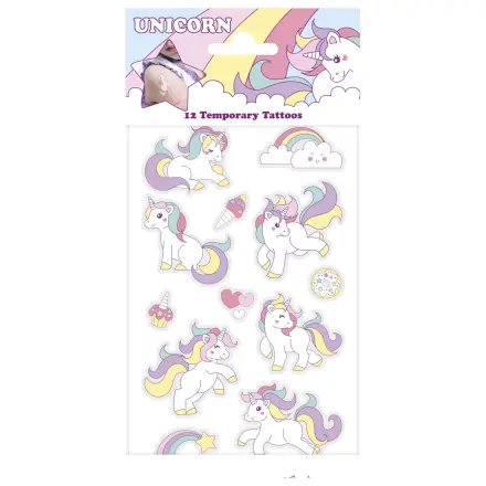 Unicorn Pastel Tattoo 12er-Pack Produktfoto