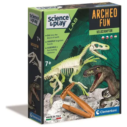 Light-Up Velociraptor Archeo Fun Archäologie Set Produktfoto