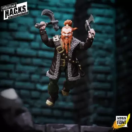 Vitruvian H.A.C.K.S. Actionfigur Dwarf Mercenary Grimgrom termékfotója