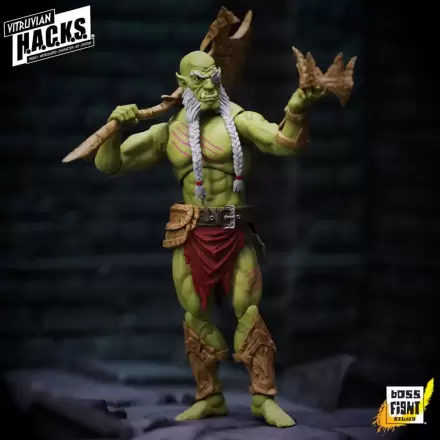 Vitruvian H.A.C.K.S. Actionfigur Mighty Orc Sovran Bur'Zagi termékfotója