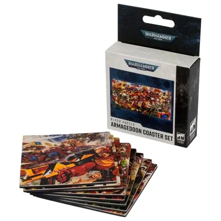 Warhammer 40,000 Untersetzer-Set Blood Angels Armageddon 15 cm Produktfoto