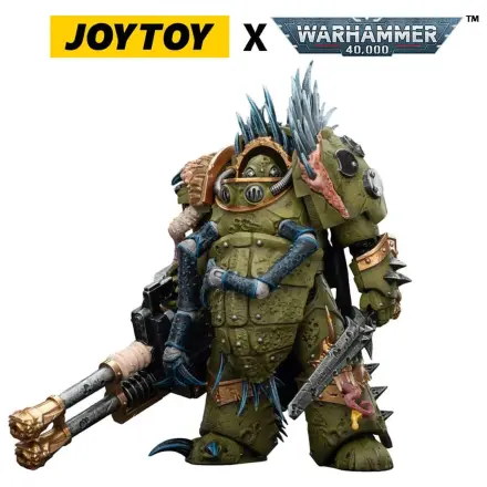 Warhammer 40,000 Actionfigur Death Guard Blightlord Terminator 1 mit Reaper Autocannon and Bubotic Blades 14 Zentimeter Produktfoto