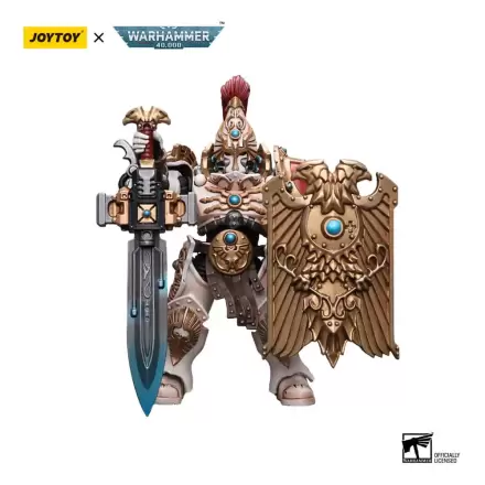 Warhammer 40k Actionfigur 1/18 Adeptus Custodes Solar Watch Custodian Guard with Sentinel Blade and Praesidium Shield 12 cm Produktfoto