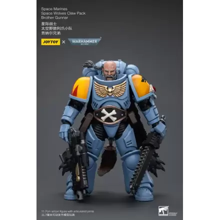 Warhammer 40k Actionfigur 1/18 Space Marines Space Wolves Claw Pack Brother Gunnar 12 cm termékfotója