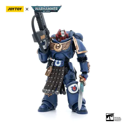 Warhammer 40k Actionfigur 1/18 Ultramarines Intercessor Veteran Sergeant Brother Aeontas 12 cm Produktfoto