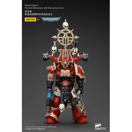 Warhammer 40k Actionfigur 1/18 World Eaters Khorne Berzerker with Berzerker lcon 13 cm termékfotója