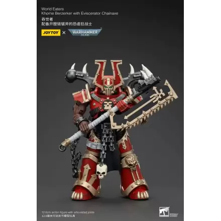 Warhammer 40k Actionfigur 1/18 World Eaters Khorne Berzerker with Eviscerator Chainaxe 13 cm termékfotója