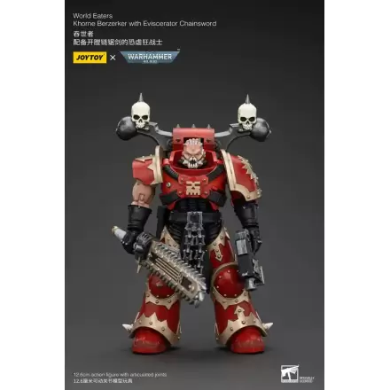 Warhammer 40k Actionfigur 1/18 World Eaters Khorne Berzerker with Eviscerator Chainsword 13 cm termékfotója