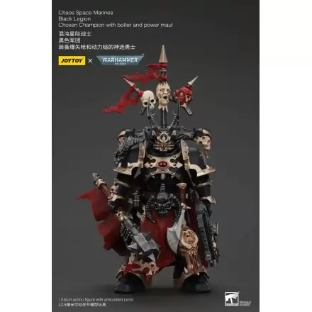 Warhammer 40k Actionfigur Chaos Space Marines Black Legion Chosen Champion with bolter and power maul 20 cm termékfotója