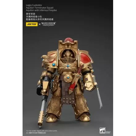 Warhammer The Horus Heresy Actionfigur 1/18 Legio Custodes Aquilon Terminator Squad Aquilon with Infernus Firepike 14 cm termékfotója