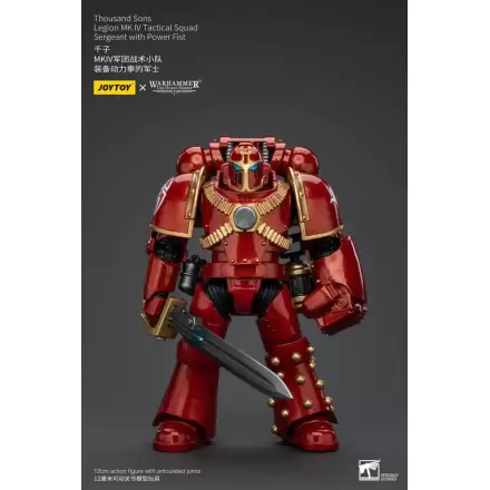 Warhammer The Horus Heresy Actionfigur 1/18 Thousand Sons Legion MK IV Tactical Squad Sergeant with Power Fist 12 cm termékfotója