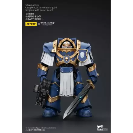 Warhammer The Horus Heresy Actionfigur 1/18 Ultramarines Cataphractii Terminator Squad Sergeant with Power Sword 14 cm termékfotója