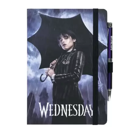 Wednesday Addams A5 Notizbuch und Projektorstift termékfotója