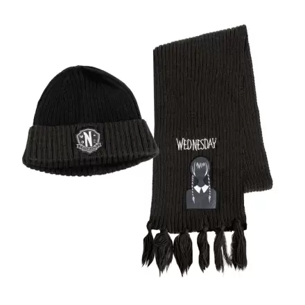 Wednesday Beanie & Schal Set Nevermore termékfotója