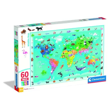 Wildlife Map maxi Puzzle 60St termékfotója