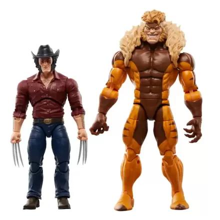 Wolverine 50th Anniversary Marvel Legends Actionfiguren 2er-Pack Marvel's Logan & Sabretooth 15 cm Produktfoto