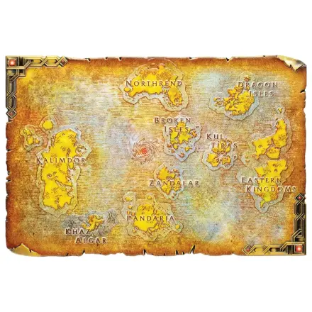 World of Warcraft Nachbildung Metallkarte von Azeroth Limitierte Auflage 12 x 18 cm Produktfoto
