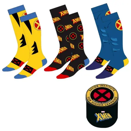 X-Men Marvel sortiert für Erwachsene 3 Socken Set Produktfoto