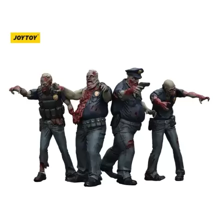 Zombie Dark Source Actionfiguren 4er-Pack Polizei (Männlich) 8 cm Produktfoto